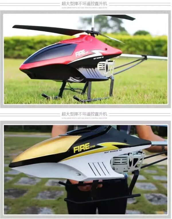New RC Helicopter with LED | Drop-Resistant Toy Aircraft | 3.5CH Gyro Model | Kids Gift - 75cm - Image 8