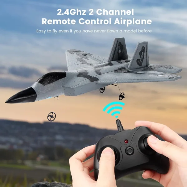 F22 Raptor Fixed Wing RC Plane | 4 Channel DIY Aircraft Model | Remote Control Assembly Fighter Jet | Aerobatic Foam Plane - Image 2