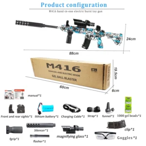 M416 Gel Ammo Blaster Gun – PUBG / Free Fire