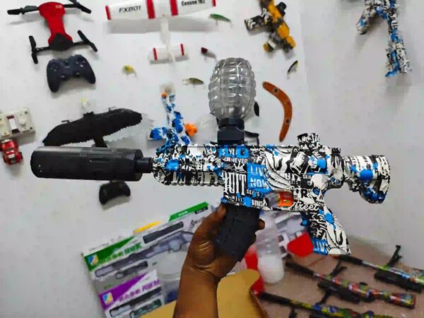 🔥 Gel Blaster AKM Gun with Water Smoke, LED Light Silencer, Battery & Eye Protection | QQGearBD - Eco Friendly Ammo 🇧🇩 - Image 8