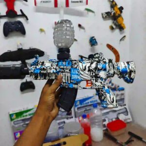 🔥 Gel Blaster AKM Gun with Water Smoke, LED Light Silencer, Battery & Eye Protection | QQGearBD - Eco Friendly Ammo 🇧🇩